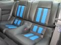 2010 Ford Mustang Charcoal Black/Grabber Blue Interior Rear Seat Photo