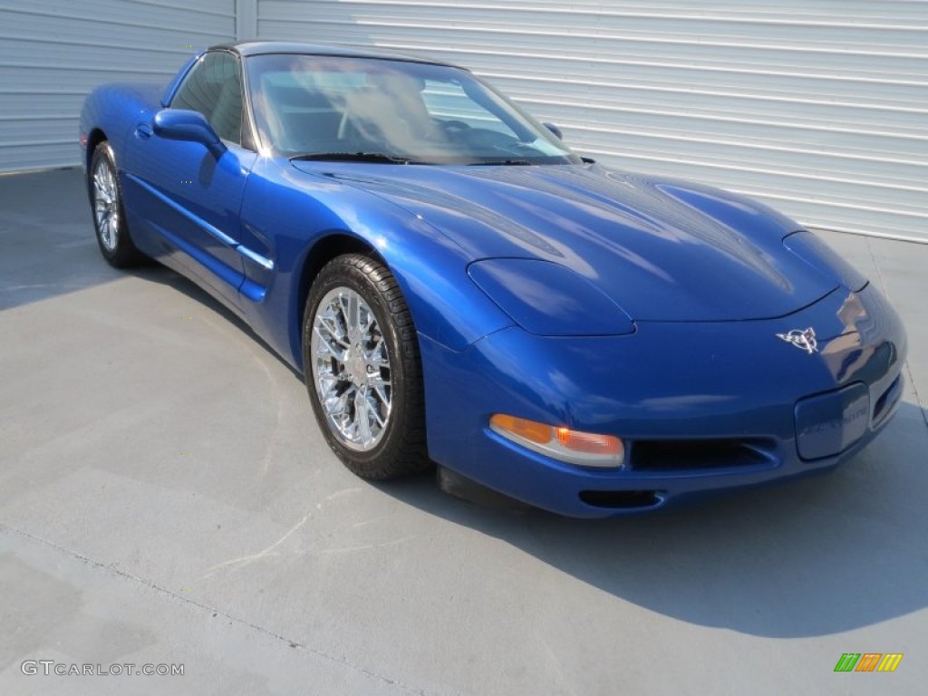 2003 Corvette Coupe - Electron Blue Metallic / Light Gray photo #1