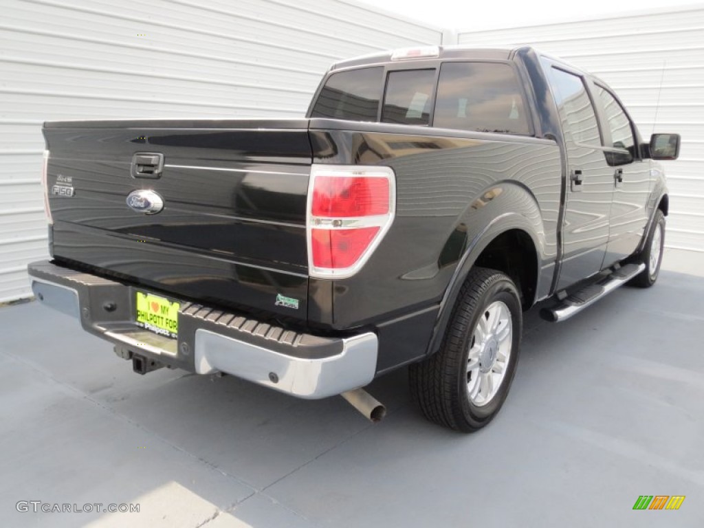 2010 F150 Lariat SuperCrew - Tuxedo Black / Tan photo #3