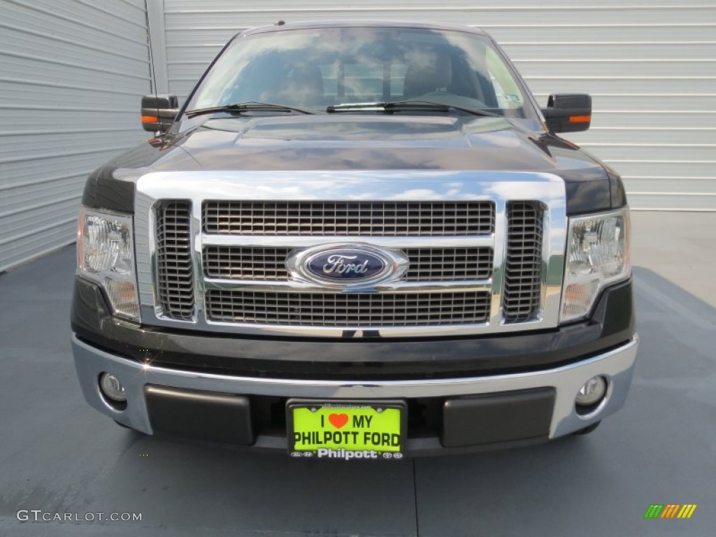 2010 F150 Lariat SuperCrew - Tuxedo Black / Tan photo #7