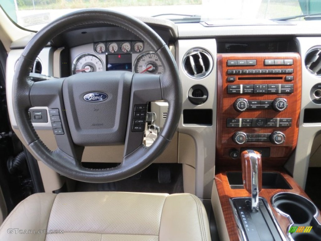 2010 F150 Lariat SuperCrew - Tuxedo Black / Tan photo #35