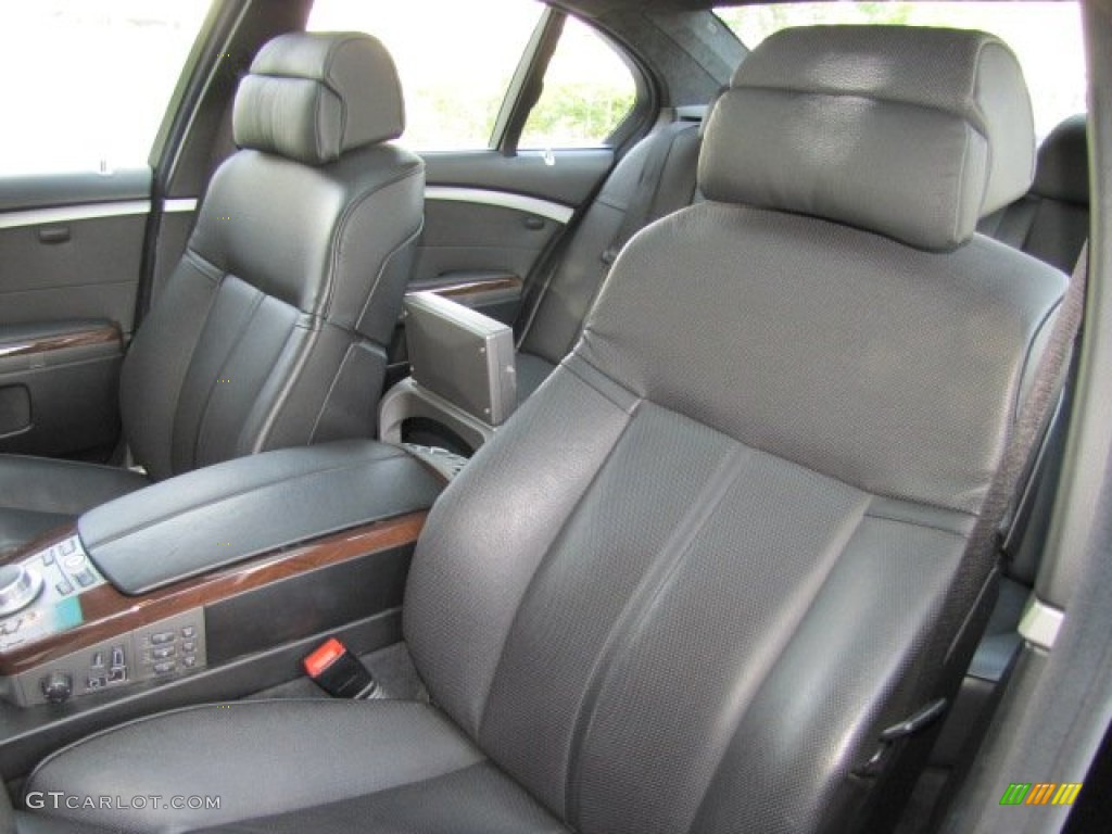 Black Nasca Leather Interior 2006 BMW 7 Series 760i Sedan Photo #71264305