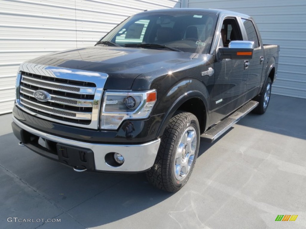 2013 F150 King Ranch SuperCrew 4x4 - Tuxedo Black Metallic / King Ranch Chaparral Leather photo #6