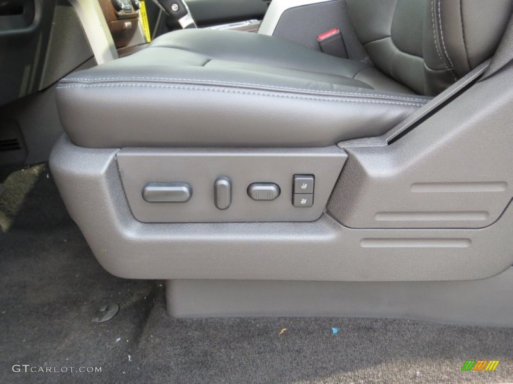 Black Interior 2013 Ford F150 Lariat SuperCrew 4x4 Photo #71265061