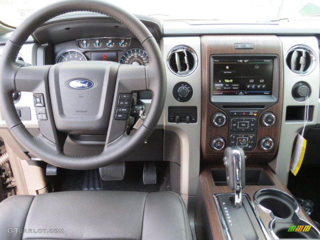 2013 Ford F150 Lariat SuperCrew 4x4 Black Dashboard Photo #71265076