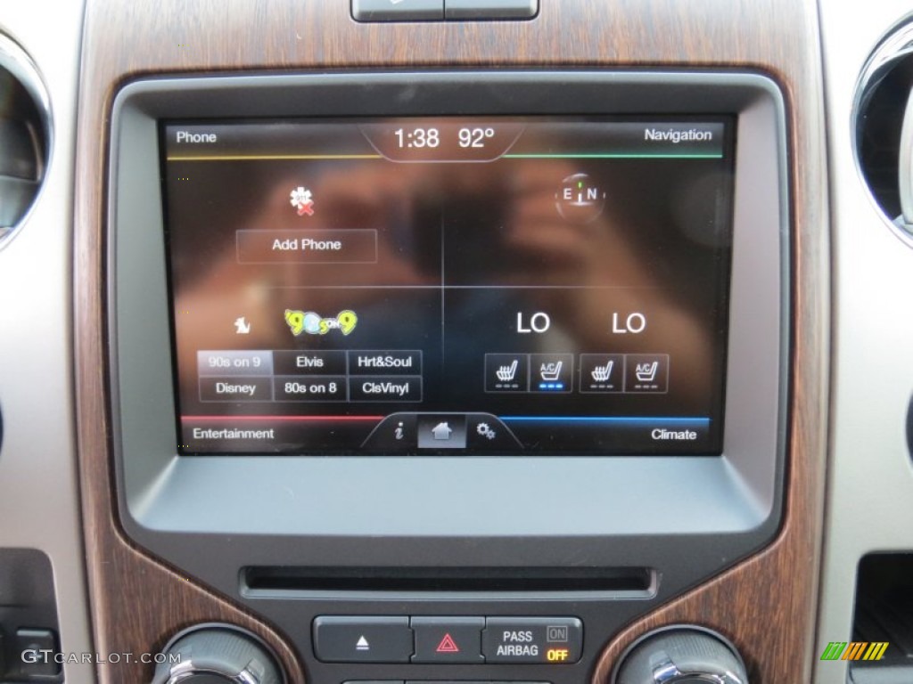 2013 Ford F150 Lariat SuperCrew 4x4 Controls Photo #71265094