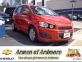 2013 Inferno Orange Metallic Chevrolet Sonic LT Hatch  photo #1