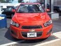 2013 Inferno Orange Metallic Chevrolet Sonic LT Hatch  photo #2