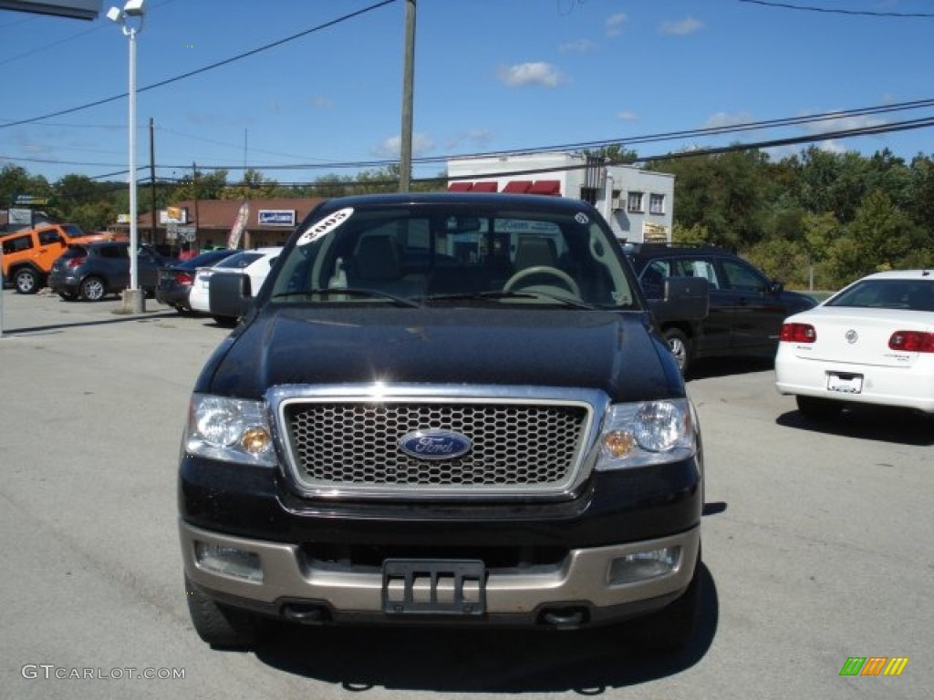 2005 F150 Lariat SuperCab 4x4 - Black / Tan photo #2