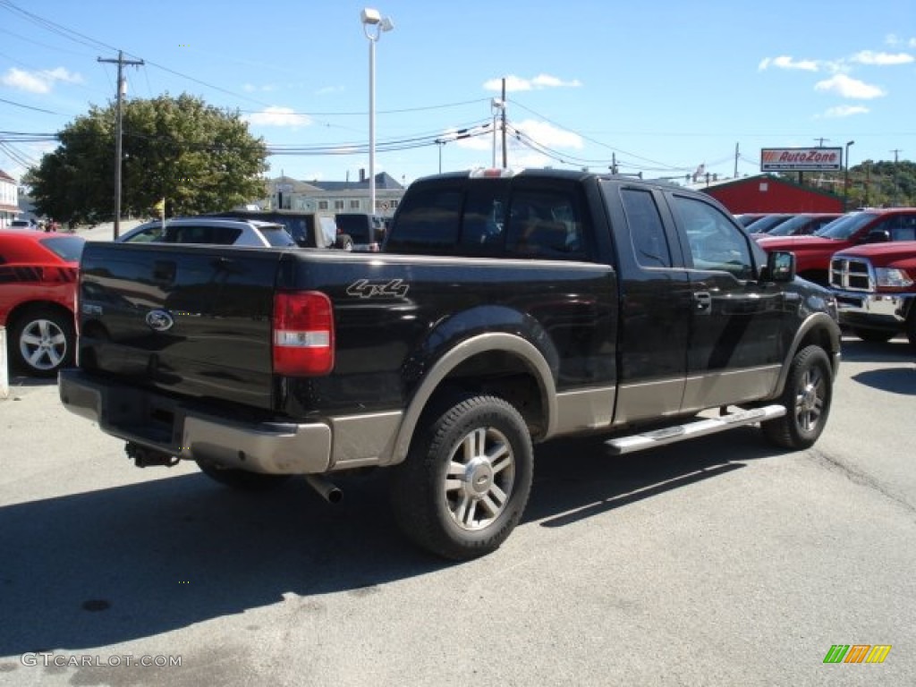 2005 F150 Lariat SuperCab 4x4 - Black / Tan photo #5