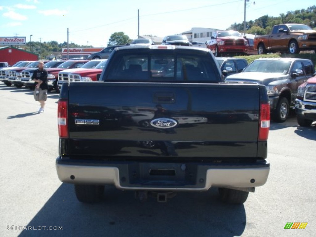 2005 F150 Lariat SuperCab 4x4 - Black / Tan photo #6