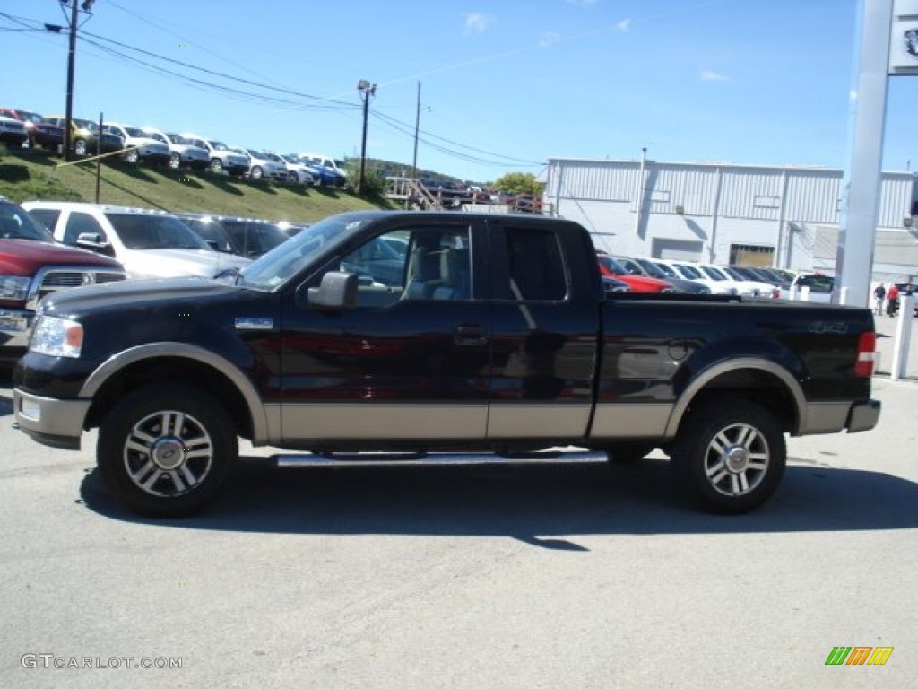 2005 F150 Lariat SuperCab 4x4 - Black / Tan photo #8