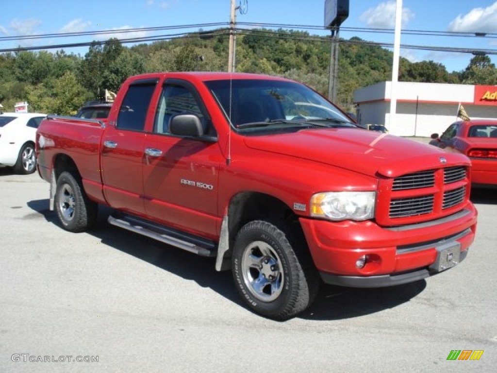 2002 Ram 1500 Sport Quad Cab 4x4 - Flame Red / Dark Slate Gray photo #3