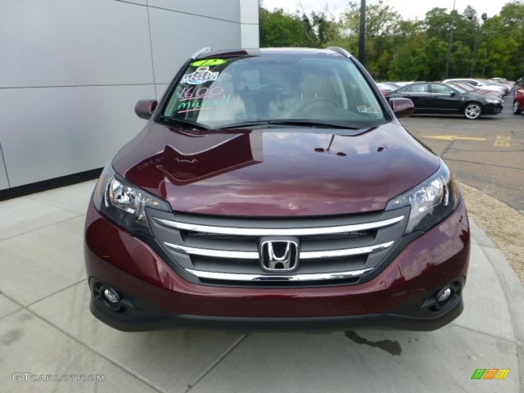 2012 CR-V EX-L 4WD - Basque Red Pearl II / Gray photo #8