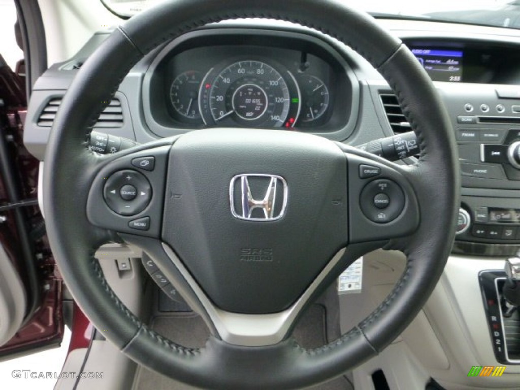 2012 Honda CR-V EX-L 4WD Gray Steering Wheel Photo #71276668