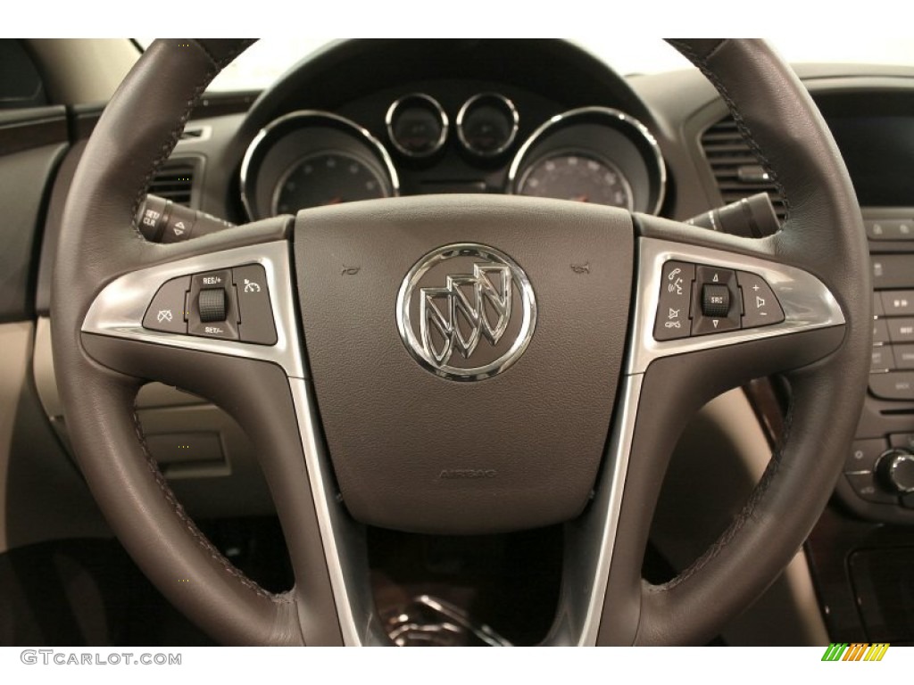 2011 Buick Regal CXL Cashmere Steering Wheel Photo #71276797
