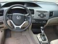 Beige 2012 Honda Civic EX Sedan Dashboard