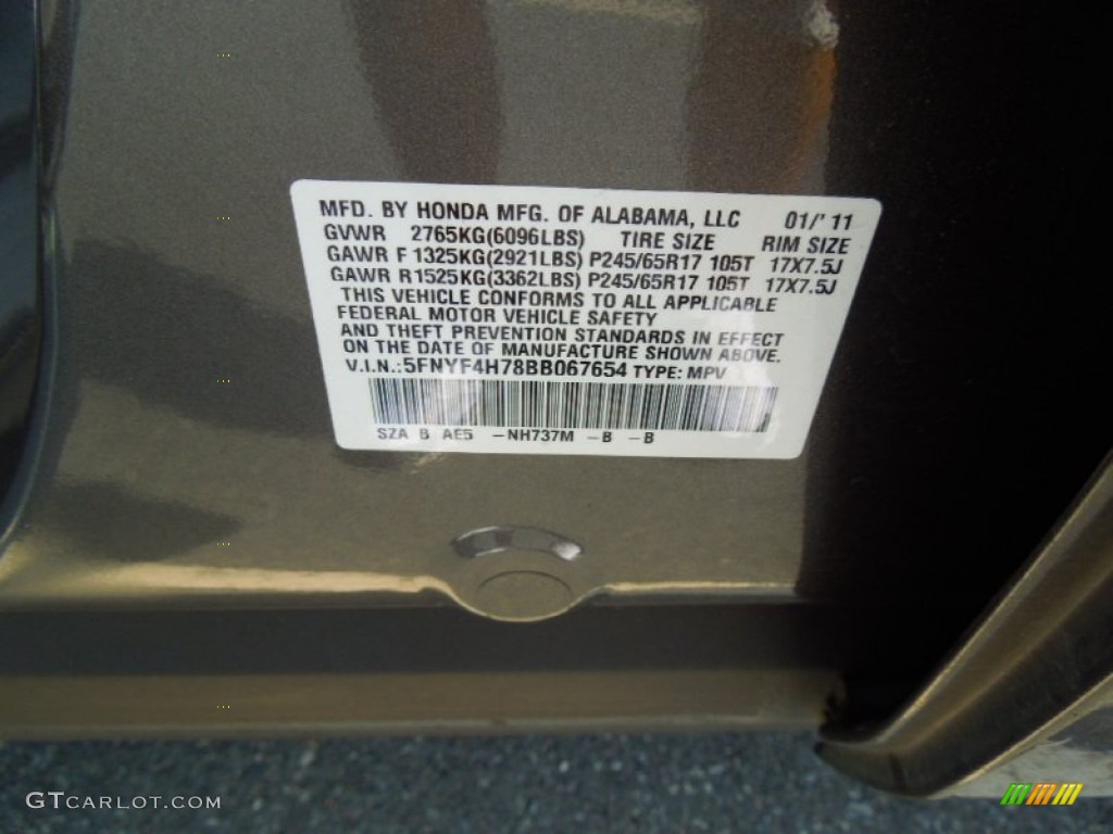 2011 Pilot Color Code NH737M for Polished Metal Metallic Photo #71278438