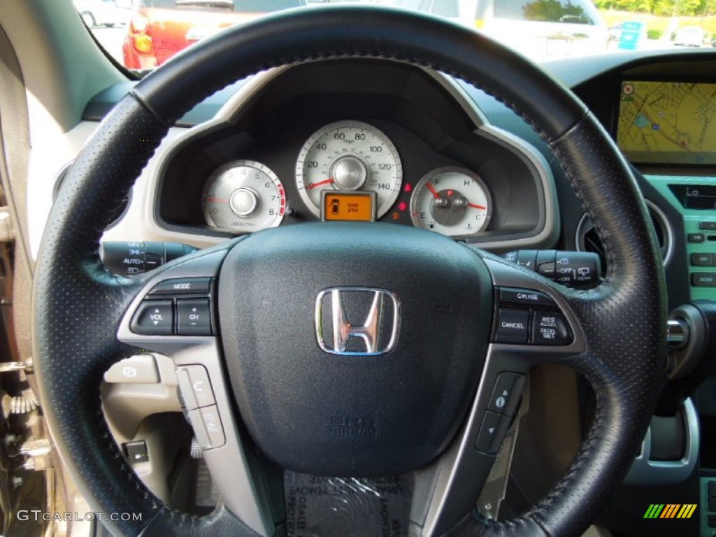 2011 Honda Pilot EX-L 4WD Gray Steering Wheel Photo #71278501