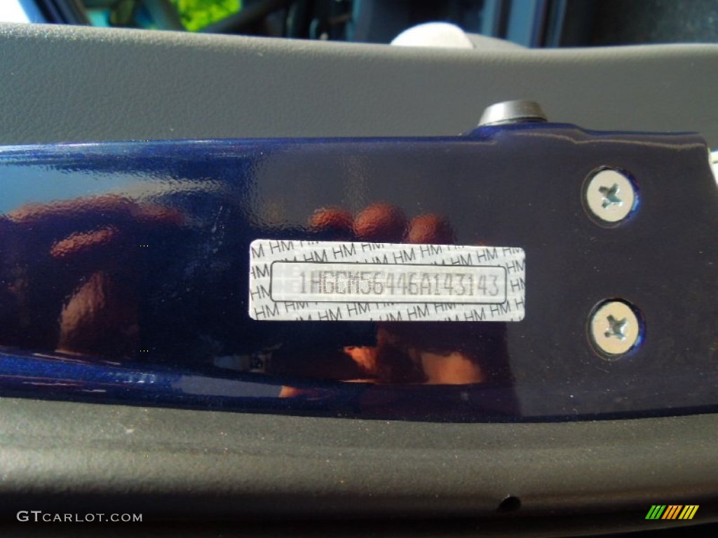 2006 Accord LX Sedan - Royal Blue Pearl / Gray photo #7