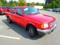 2002 Bright Red Ford Ranger XLT SuperCab  photo #3