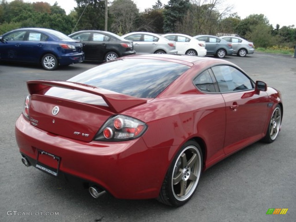 2007 Tiburon GT - Redfire Pearl / Black photo #6