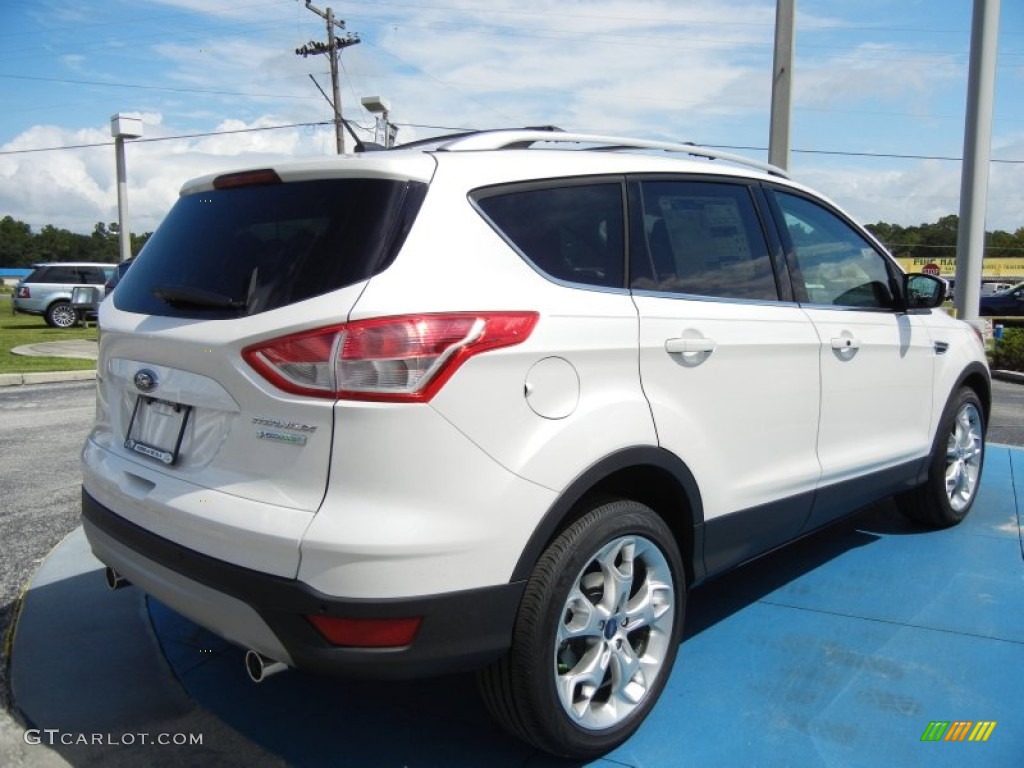 2013 Escape Titanium 2.0L EcoBoost - White Platinum Metallic Tri-Coat / Charcoal Black photo #3