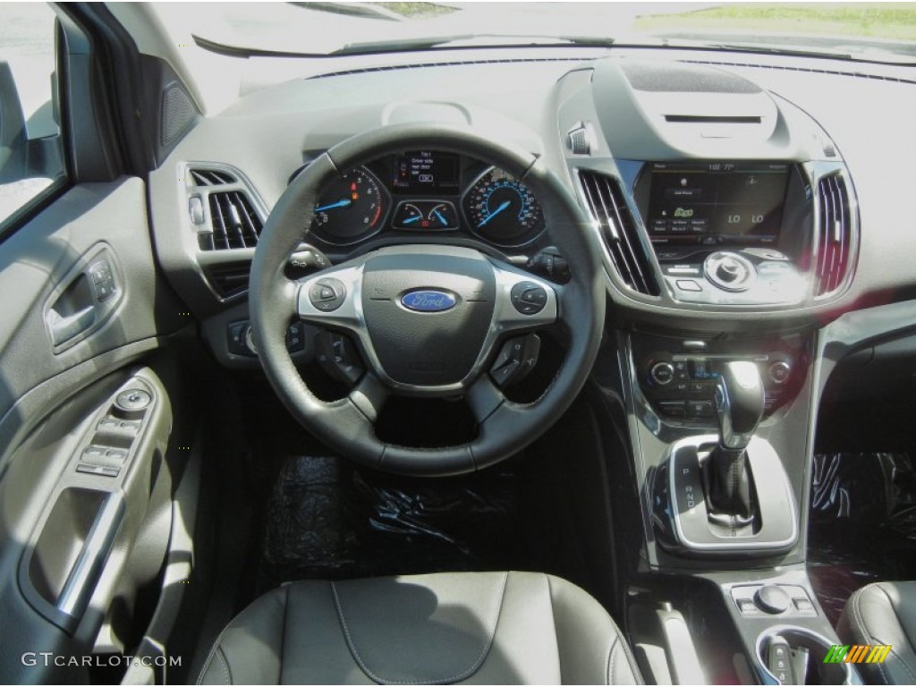 2013 Ford Escape Titanium 2.0L EcoBoost Charcoal Black Dashboard Photo #71281284