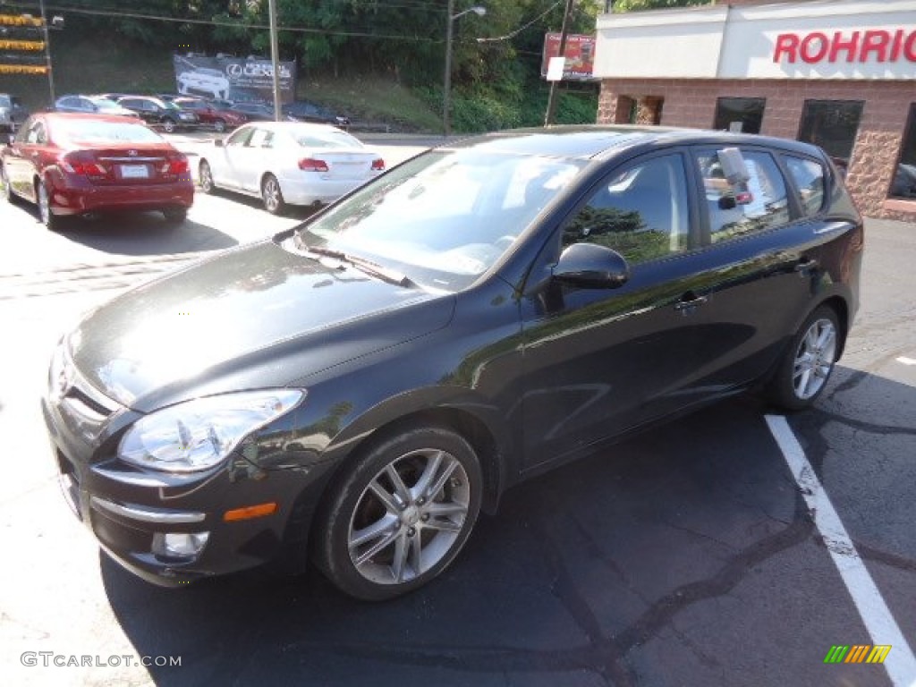 2009 Elantra Touring - Black Pearl / Black photo #2