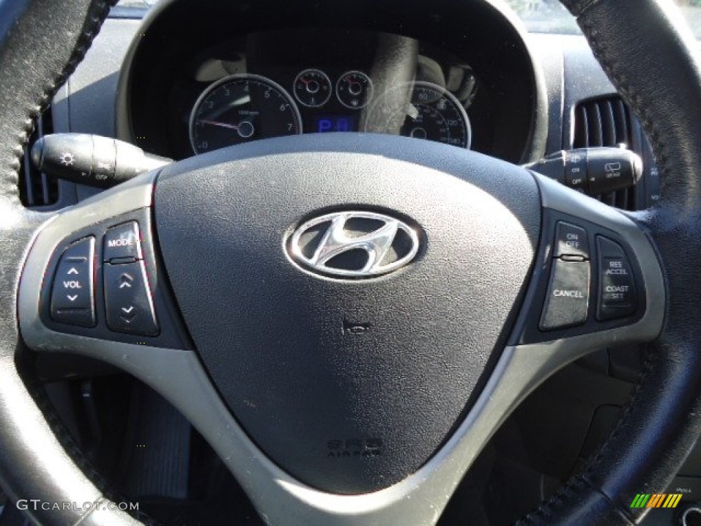 2009 Elantra Touring - Black Pearl / Black photo #18