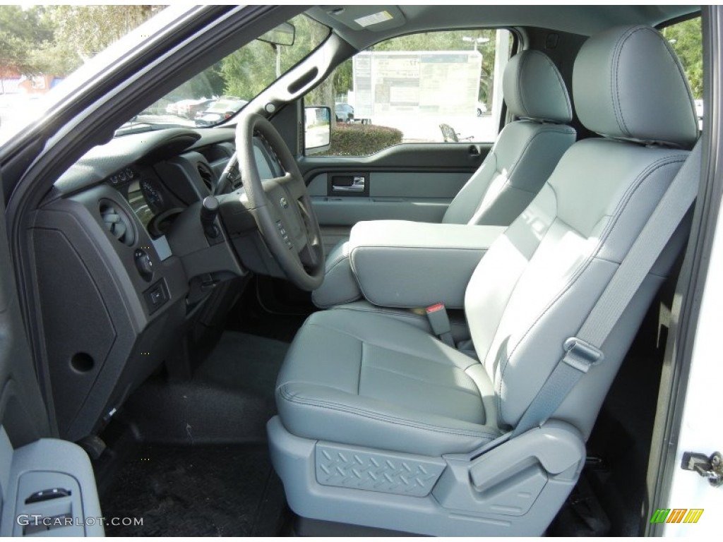 Steel Gray Interior 2013 Ford F150 XL Regular Cab Photo #71281846