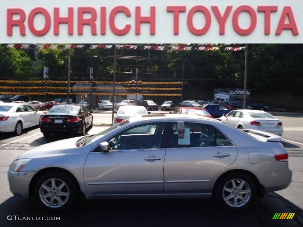 2003 Accord EX V6 Sedan - Satin Silver Metallic / Black photo #1