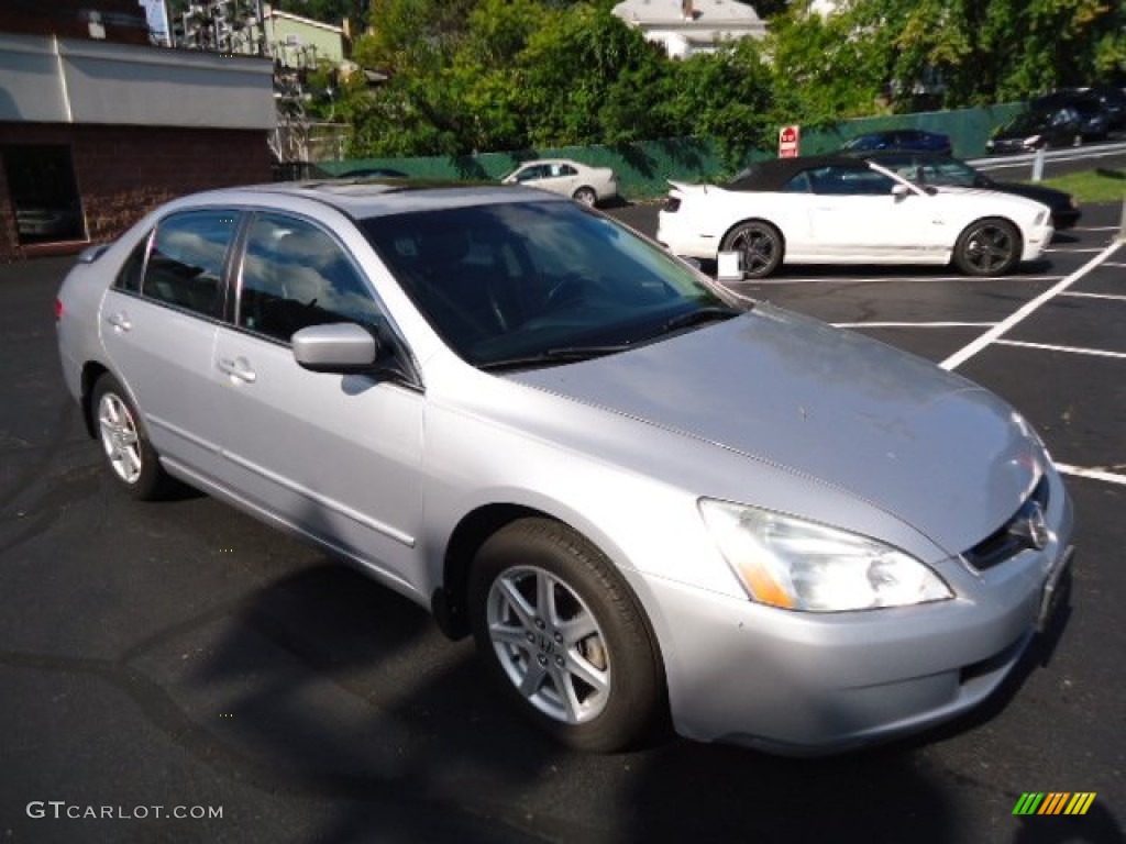 2003 Accord EX V6 Sedan - Satin Silver Metallic / Black photo #2