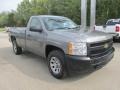 2008 Graystone Metallic Chevrolet Silverado 1500 Work Truck Regular Cab 4x4  photo #9