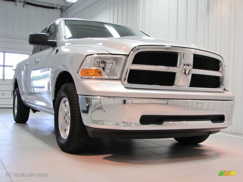 2012 Ram 1500 SLT Quad Cab 4x4 - Bright Silver Metallic / Dark Slate Gray/Medium Graystone photo #1