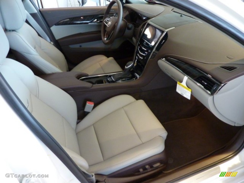 Light Platinum/Brownstone Accents Interior 2013 Cadillac ATS 3.6L Luxury AWD Photo #71284756