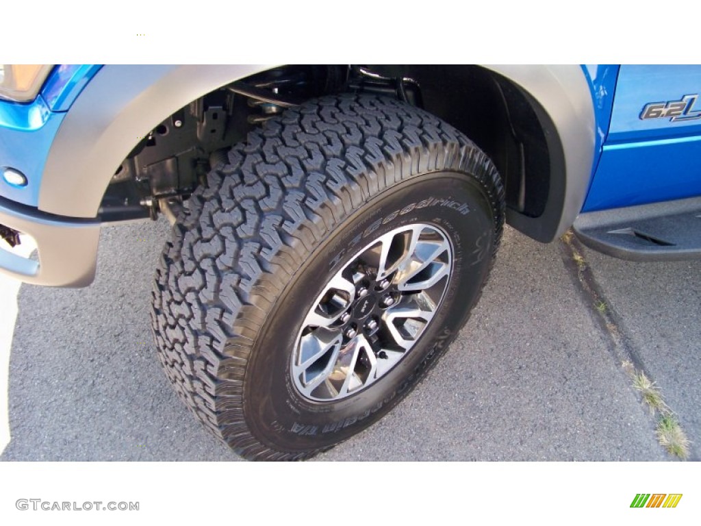 2012 F150 SVT Raptor SuperCrew 4x4 - Blue Flame Metallic / Raptor Black Leather/Cloth with Blue Accent photo #10