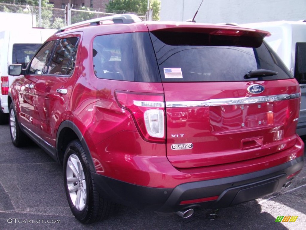 2011 Explorer XLT 4WD - Red Candy Metallic / Medium Light Stone photo #3