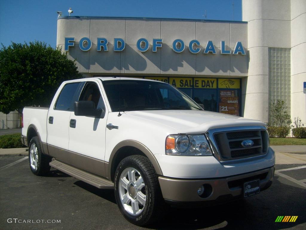 2006 F150 King Ranch SuperCrew - Oxford White / Castano Brown Leather photo #1