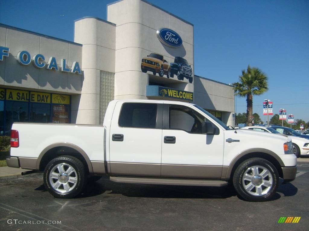 2006 F150 King Ranch SuperCrew - Oxford White / Castano Brown Leather photo #2