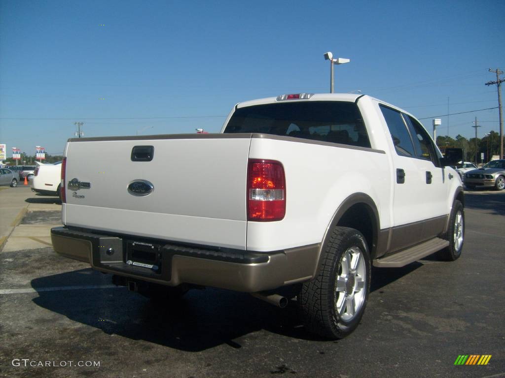 2006 F150 King Ranch SuperCrew - Oxford White / Castano Brown Leather photo #3