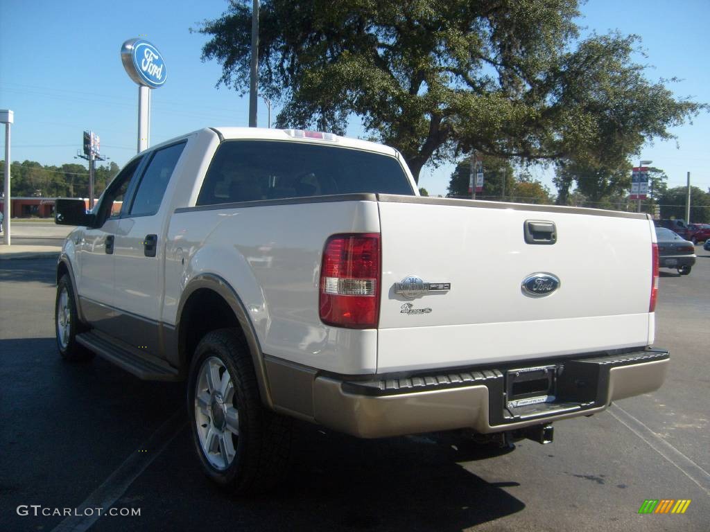2006 F150 King Ranch SuperCrew - Oxford White / Castano Brown Leather photo #5