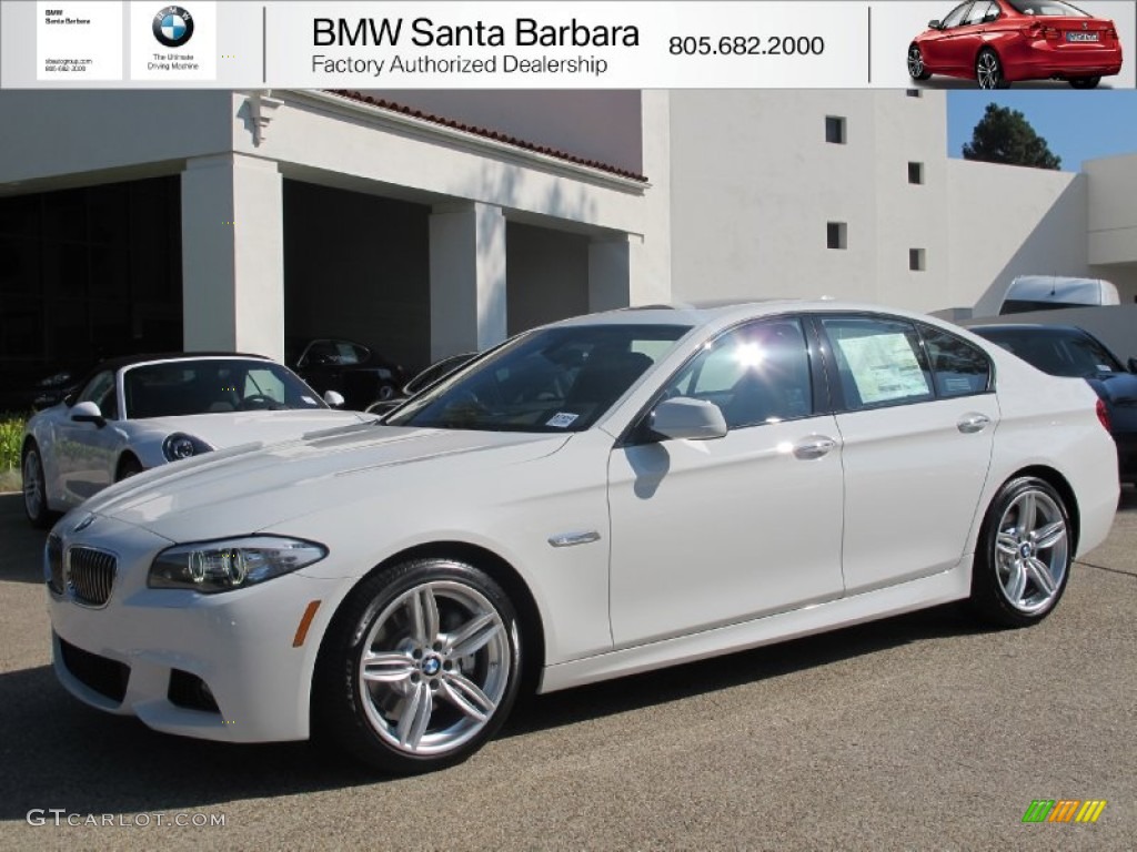 2013 5 Series 535i Sedan - Alpine White / Black photo #1