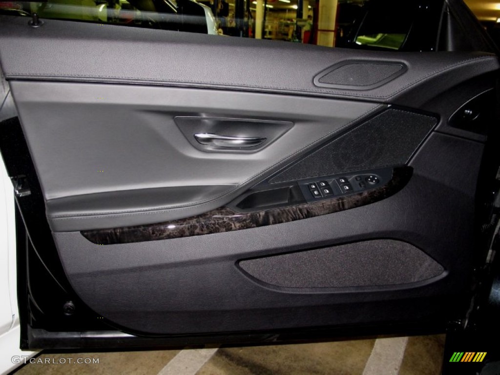 2013 BMW 6 Series 650i Gran Coupe Black Door Panel Photo #71288176