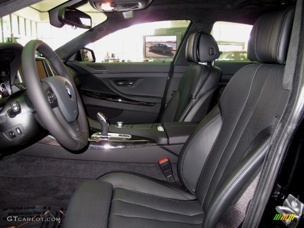 Black Interior 2013 BMW 6 Series 650i Gran Coupe Photo #71288197