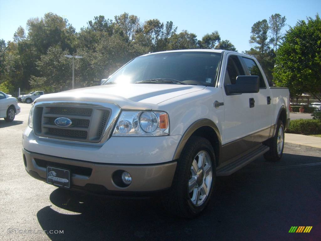 2006 F150 King Ranch SuperCrew - Oxford White / Castano Brown Leather photo #7