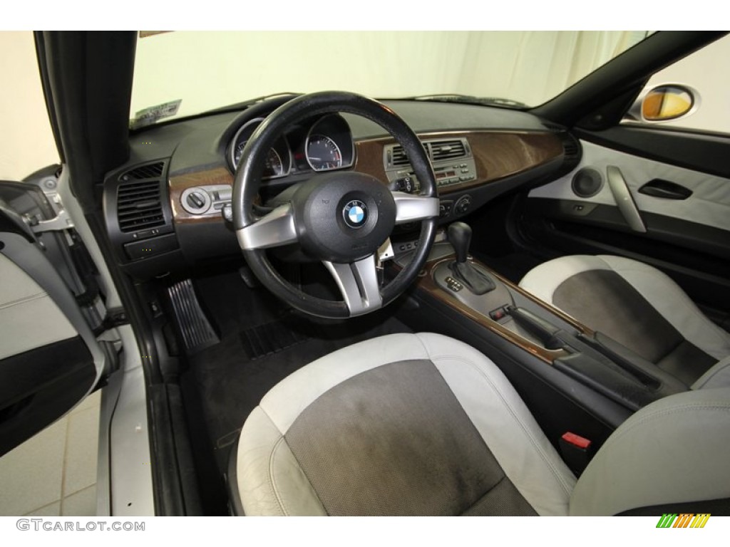 Pearl Grey Interior 2003 BMW Z4 2.5i Roadster Photo #71290240