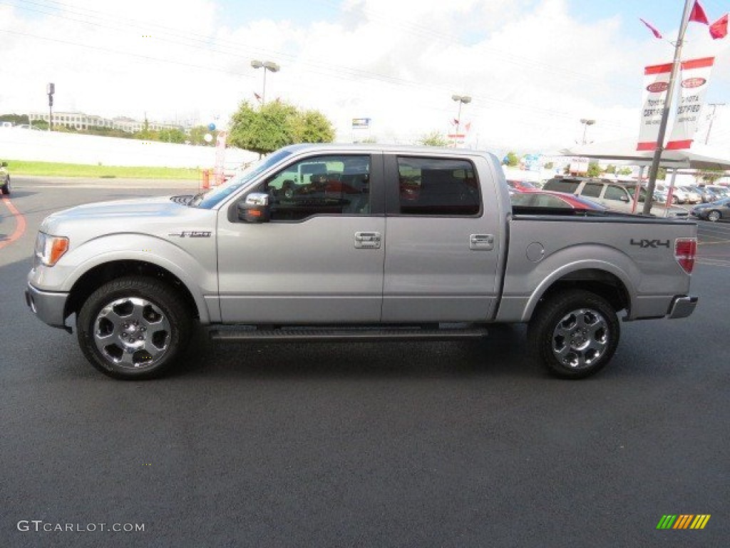 2010 F150 Lariat SuperCrew 4x4 - Ingot Silver Metallic / Black photo #4