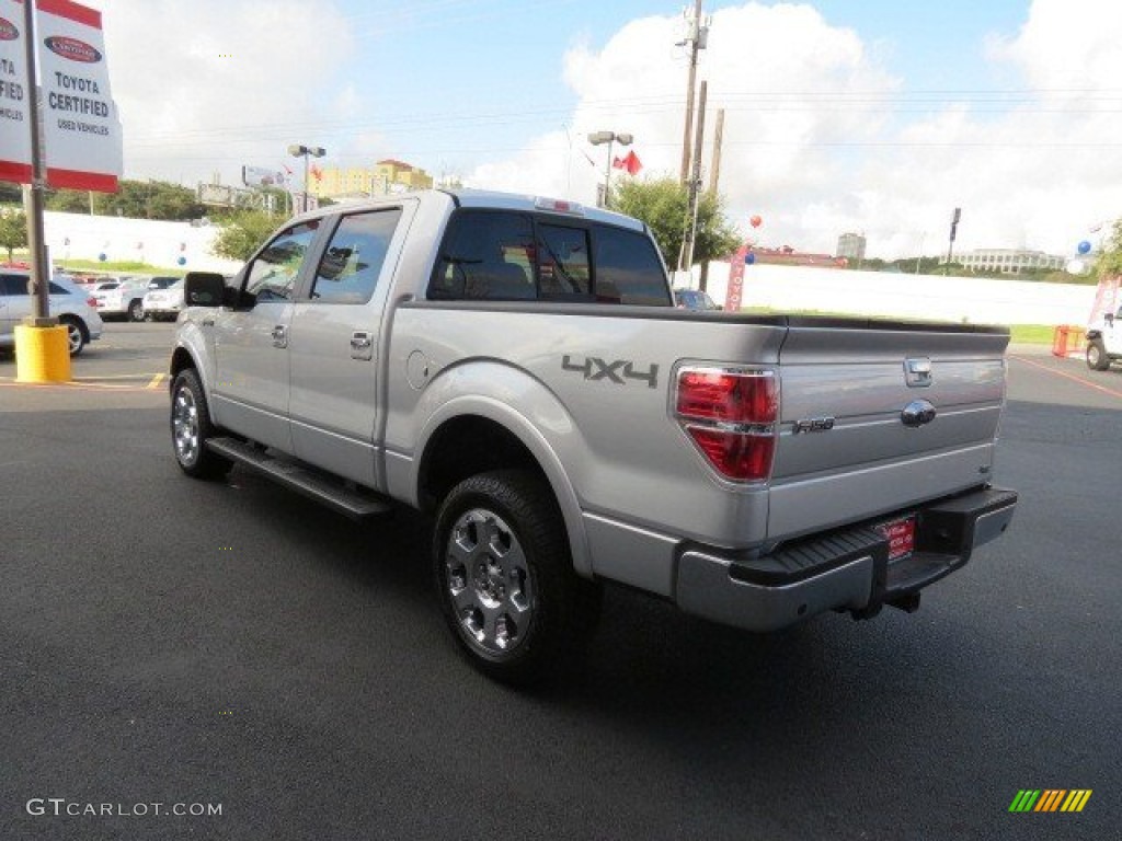 2010 F150 Lariat SuperCrew 4x4 - Ingot Silver Metallic / Black photo #5