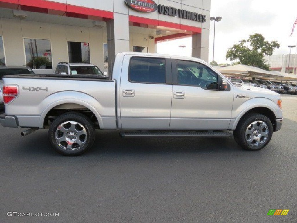 2010 F150 Lariat SuperCrew 4x4 - Ingot Silver Metallic / Black photo #8